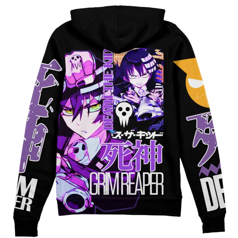 Death the Kid Soul Eater Streetwear Zip Hoodie Jacket - Anime Ape