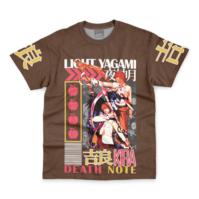Light Yagami Death Note Streetwear T-Shirt - Image 2