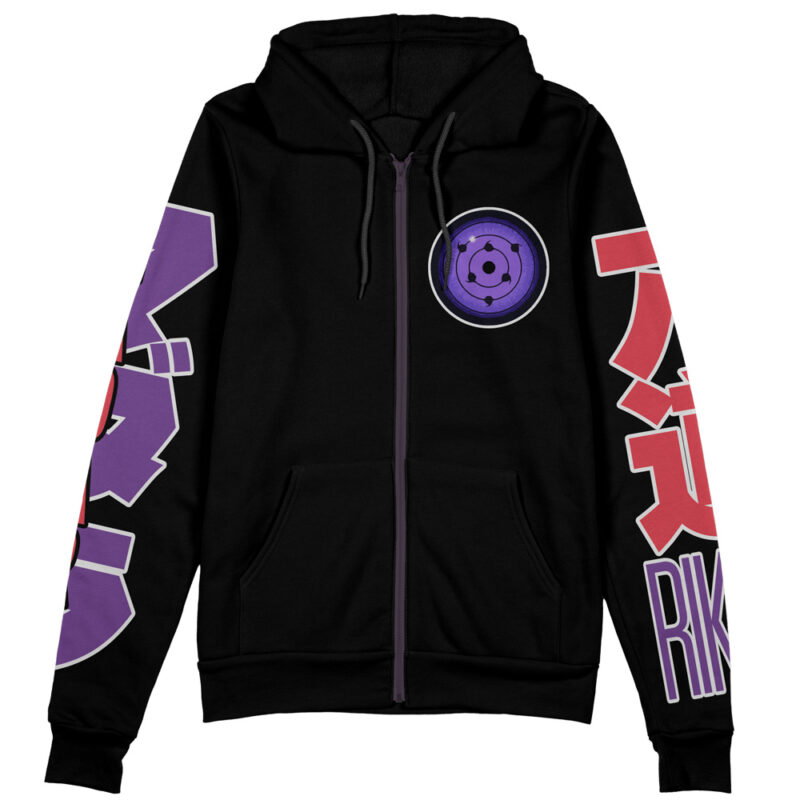 Uchiha Madara V2 Shippuden Streetwear Zip Hoodie Jacket - Image 2
