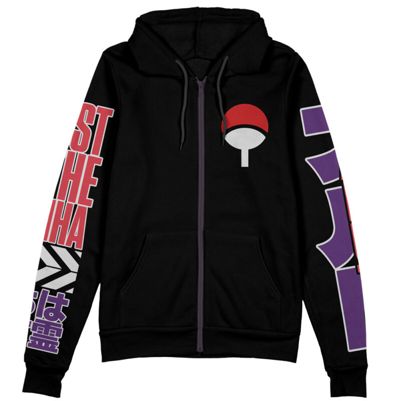Uchiha Madara Shippuden Streetwear Zip Hoodie Jacket - Image 2