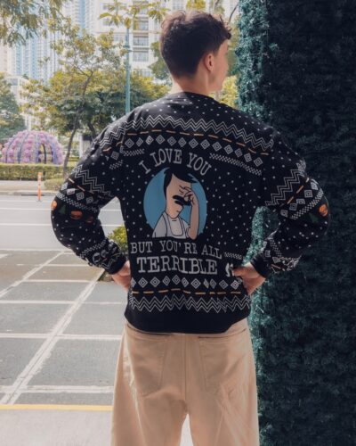 I Love You but Bob's Burgers Ugly Christmas Sweater