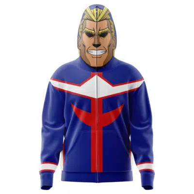 All Might My Hero Academia Full Face Zip Hoodie