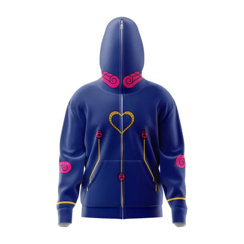 Giorno Manga Jojo's Bizarre Adventure Full Face Zip Hoodie