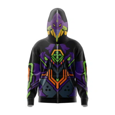 Evangelion Unit 0-1 Neon Genesis Evangelion Full Face Zip Hoodie