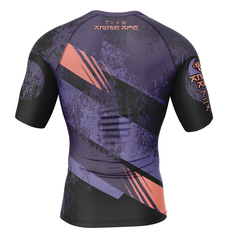 Gengar V1 Pokemon Short Sleeve Rash Guard Compression Shirt - Image 2