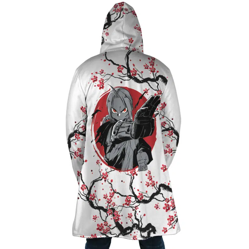 Edward Elric Cherry Blossom Fullmetal Alchemist Dream Cloak Coat - Image 6