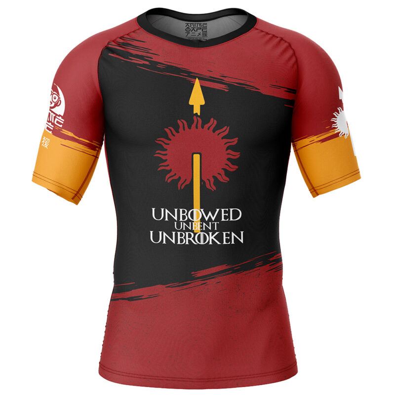 House Martell Game of Thrones Short Sleeve Rash Guard Compression Shirt