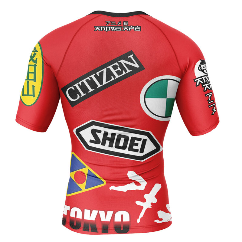 Kaneda Bike Decals Akira Short Sleeve Rash Guard Compression Shirt - Image 2