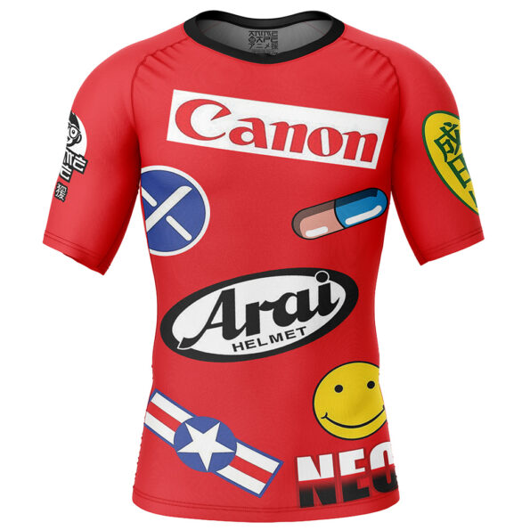 Kaneda Bike Decals Akira Short Sleeve Rash Guard Compression Shirt