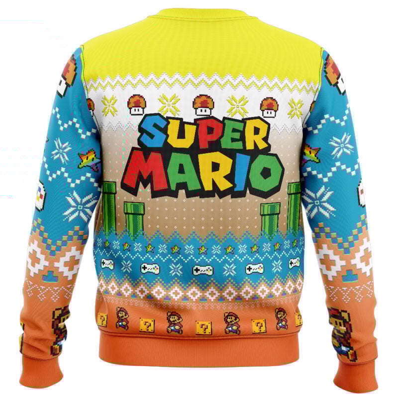Mario Adventure of Super Mario Bros Ugly Christmas Sweater