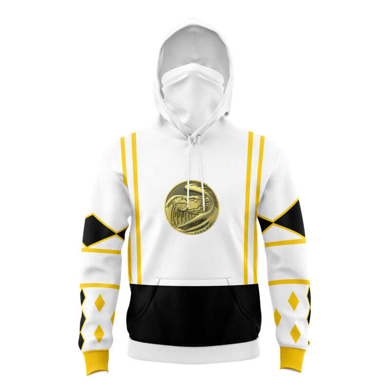 White Ranger V2 Ninjetti Rangers Masked Hoodie