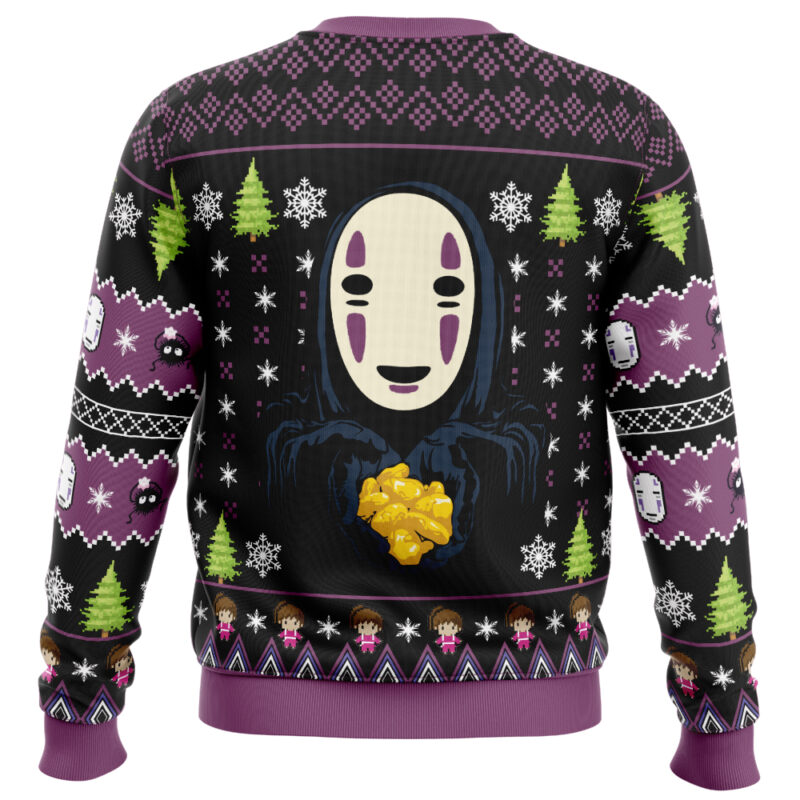 No Face Gold Nuggets Spirited Away Ugly Christmas Sweater - Image 2