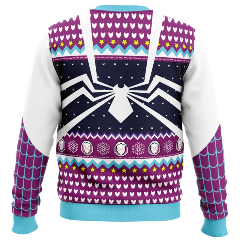 Spider Gwen Spider Verse Spiderman Marvel Ugly Christmas Sweater - Image 2