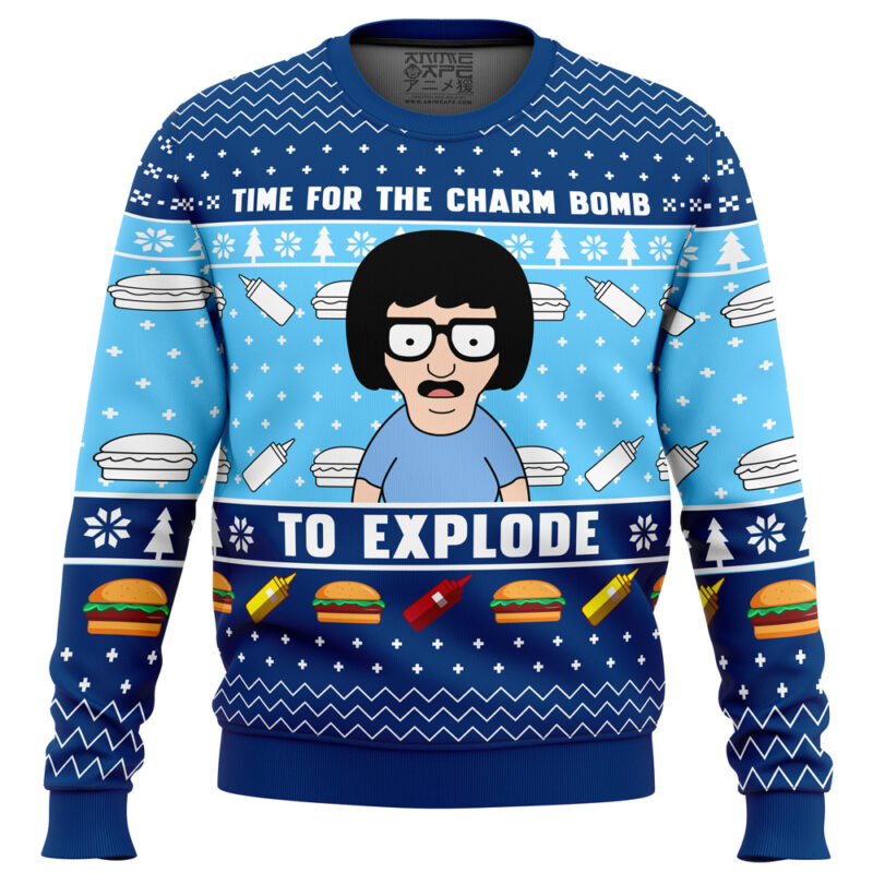 Time for the Charm Bomb to Explode Bob's Burgers Ugly Christmas Sweater