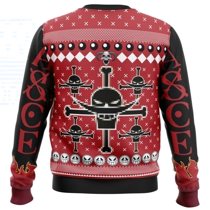 Portgas D. Ace One Piece Ugly Christmas Sweater - Image 2