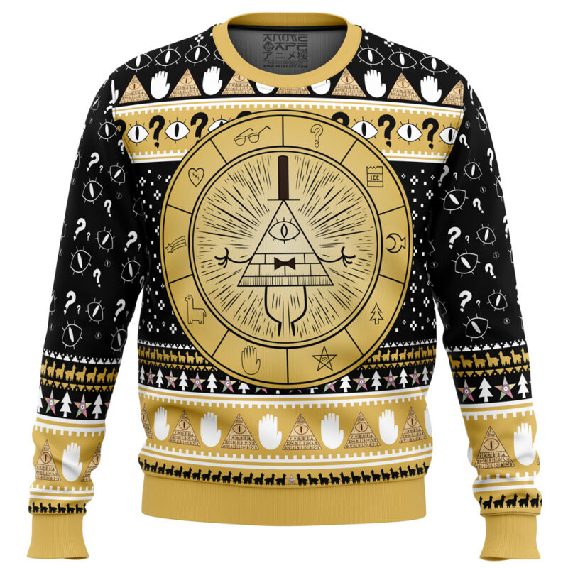Bill Cipher Gravity Falls Ugly Christmas Sweater