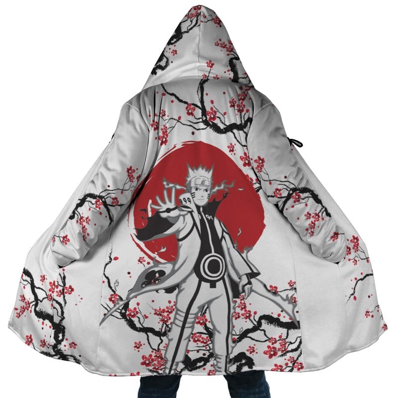 Nine-Tails Chakra Mode Cherry Blossom Naruto Dream Cloak Coat