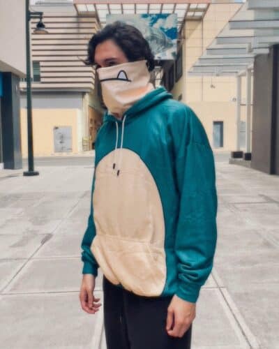 Snorlax Pokemon Masked Hoodie