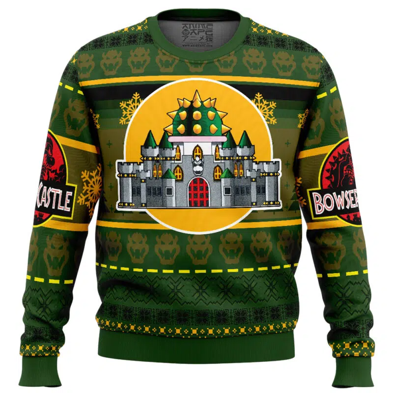 Bowser Castle Super Mario Bros Ugly Christmas Sweater