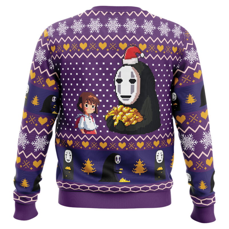 Chihiro and No Face Spirited Away Ugly Christmas Sweater - Image 2