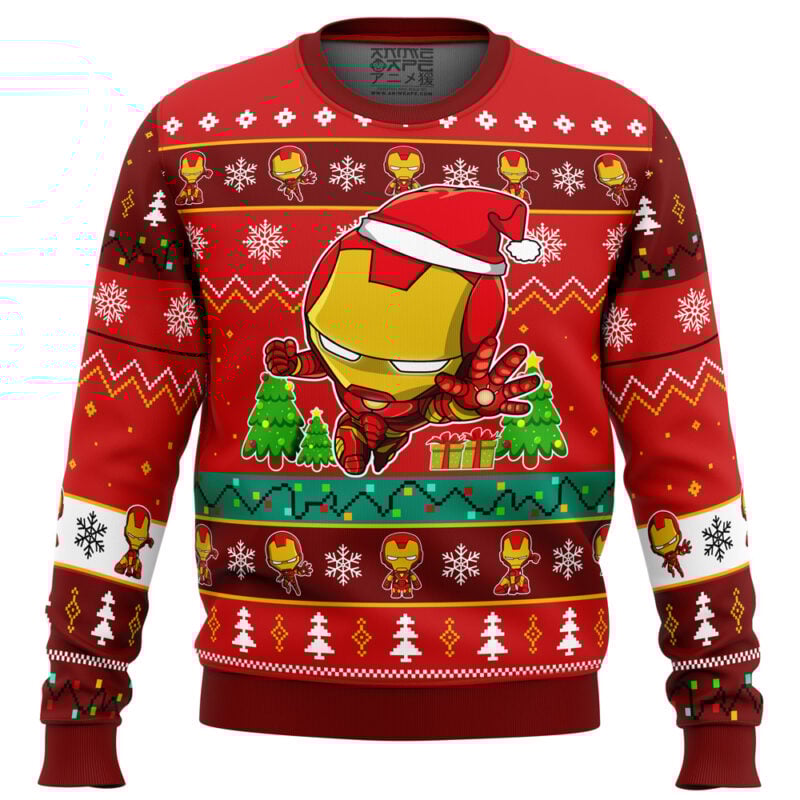 Christmas Iron Man Chibi Marvel Comics Ugly Christmas Sweater