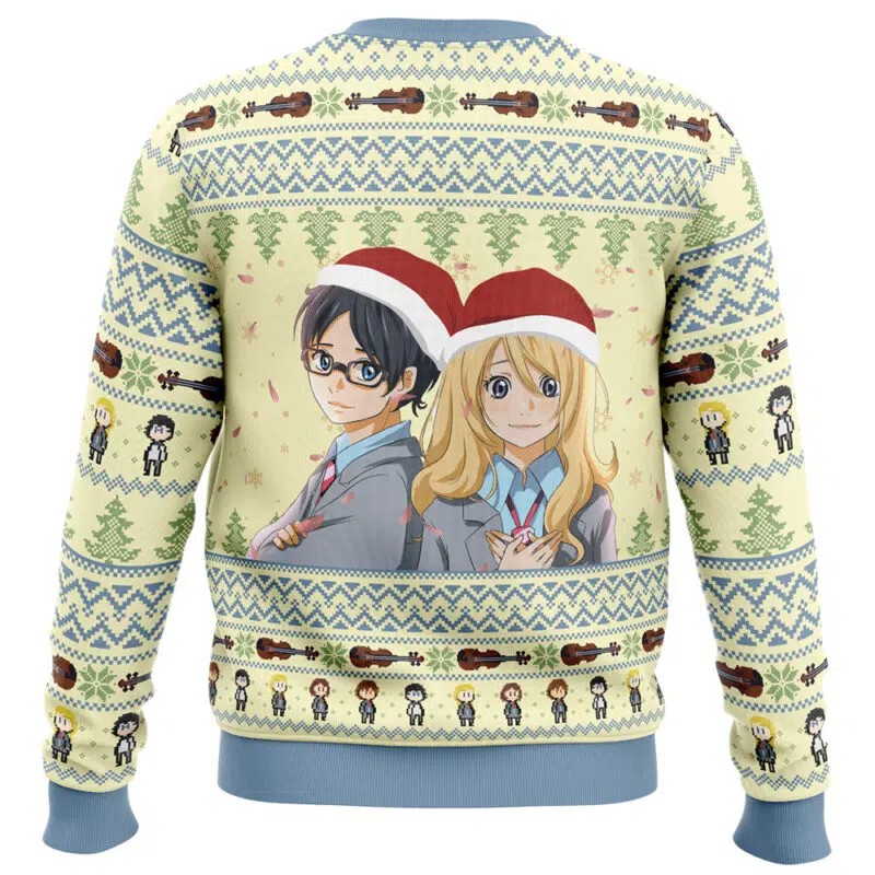 Christmas Your Lie in April Ugly Christmas Sweater - Image 2