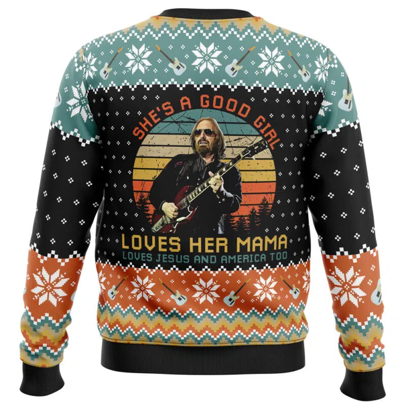 Free Fallin' Tom Petty Ugly Christmas Sweater - Image 2
