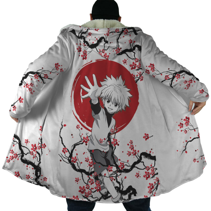 Killua Zoldyck Cherry Blossom Hunter x Hunter Dream Cloak Coat - Image 4