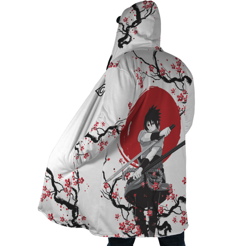 Sasuke Uchiha Cherry Blossom Shippuden Dream Cloak Coat - Image 2