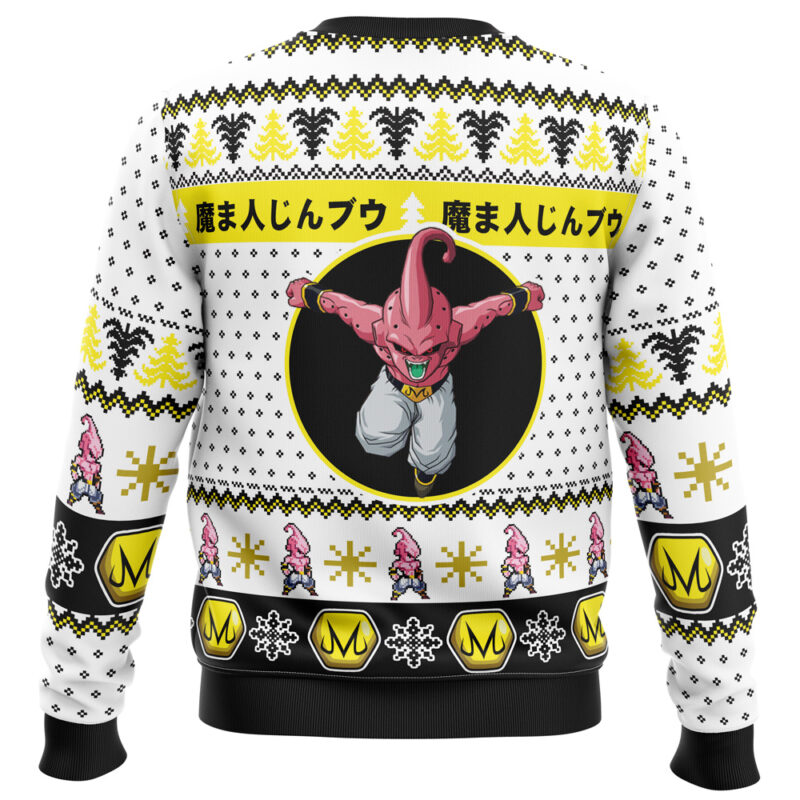 Kid Buu Face Dragon Ball Z Ugly Christmas Sweater - Image 2
