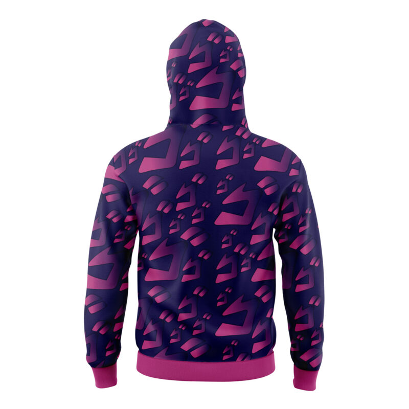Menacing Aura v2 Jojo's Bizarre Adventure Masked Hoodie - Image 2