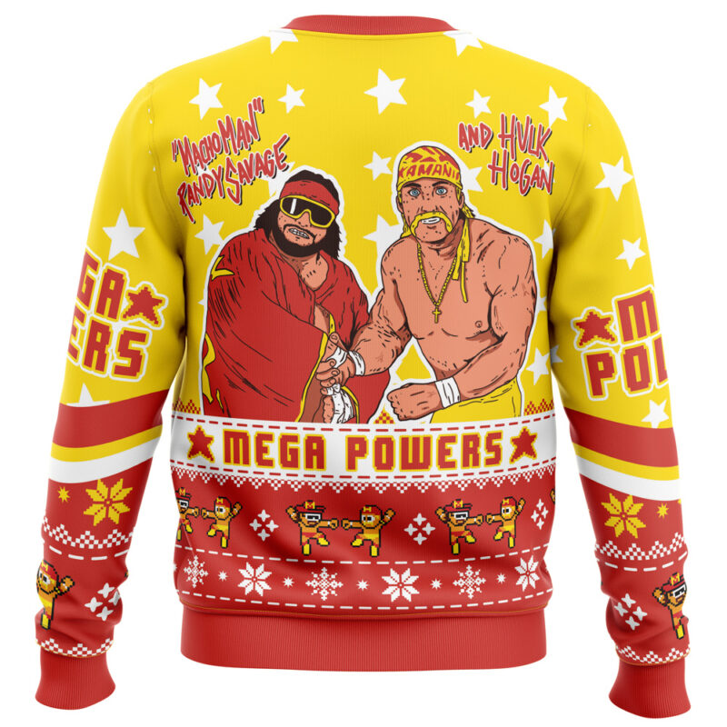 Mega Powers Macho Man and Hulk Hogan Ugly Christmas Sweater - Image 2