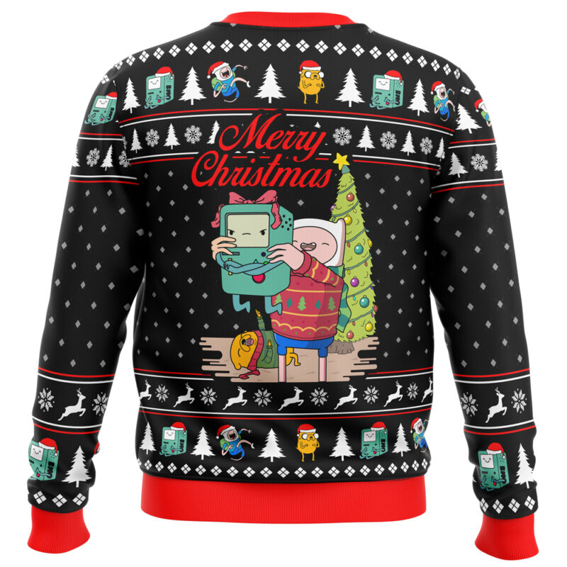 Merry Christmas BMO Finn Aventure Time Ugly Christmas Sweater