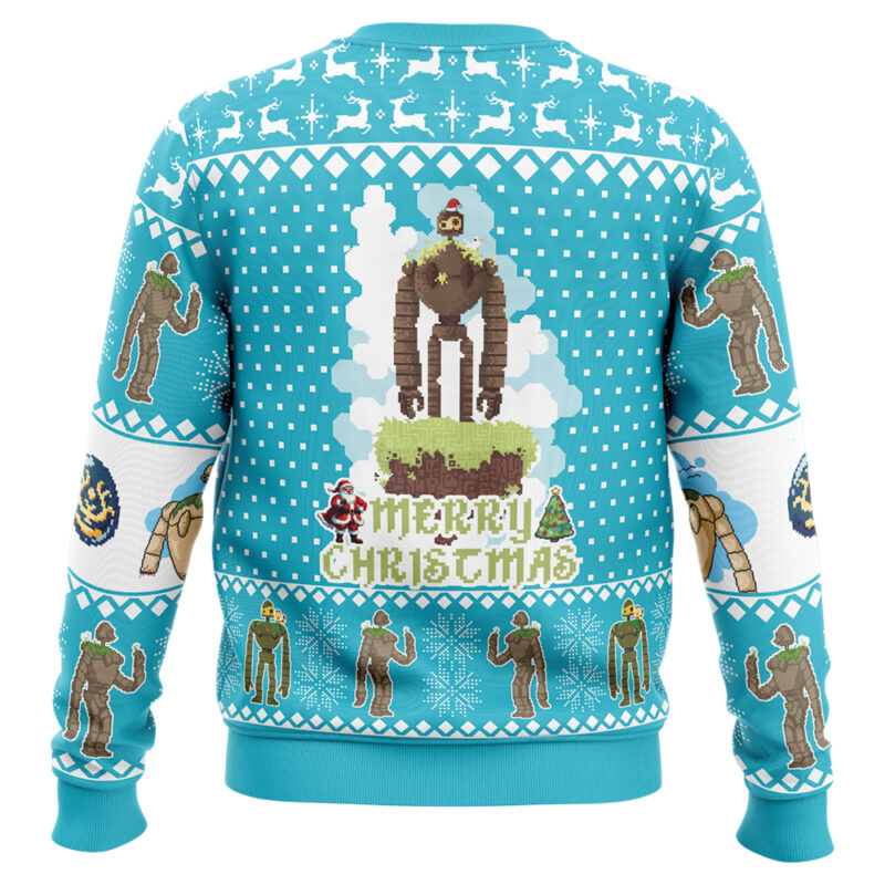 Merry Christmas Castle in the Sky Ugly Christmas Sweater - Image 2
