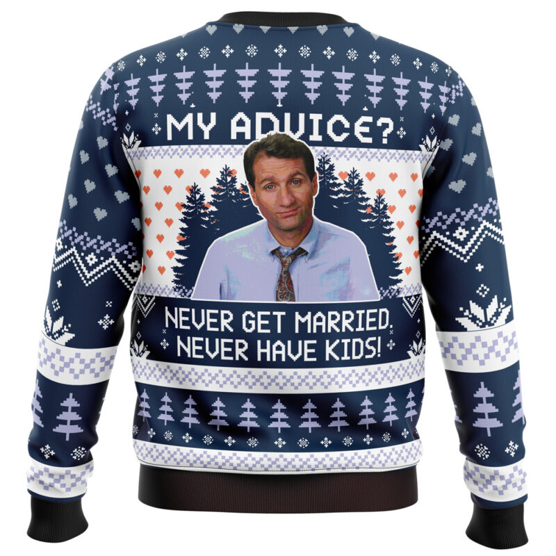 My Advice? Married With Children Ugly Christmas Sweater - Image 2