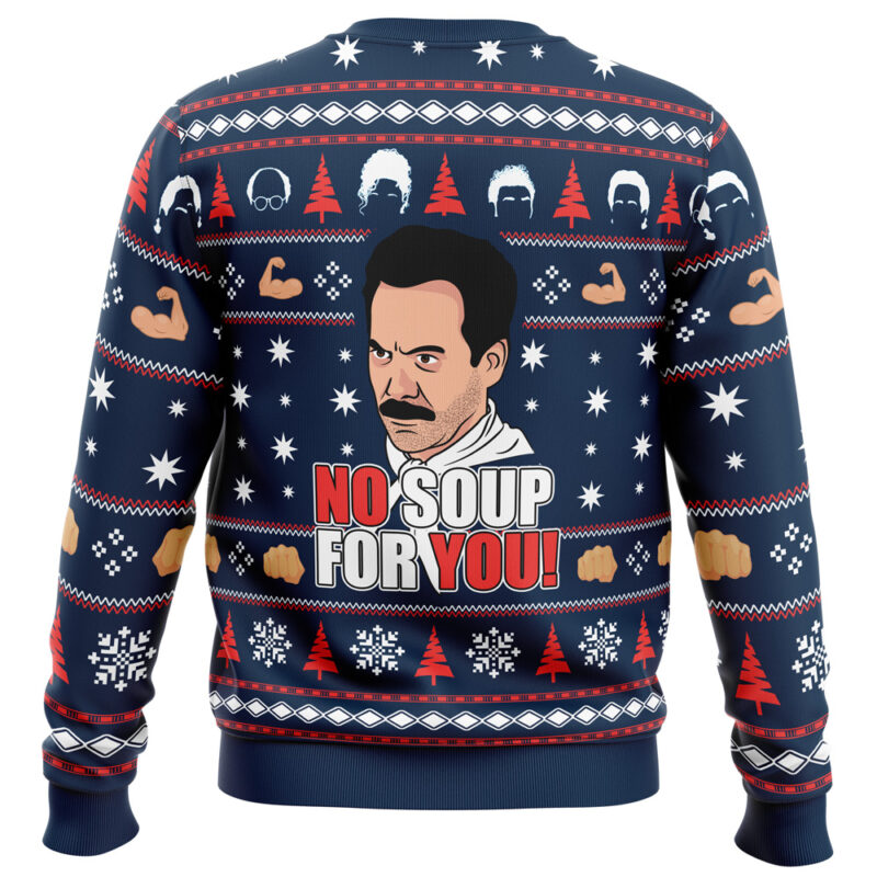 No Soup For You Seinfeld Ugly Christmas Sweater - Image 2