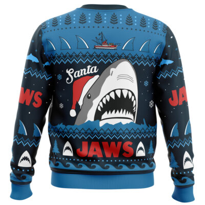 Santa Jaws Jaws Ugly Christmas Sweater Ugly Christmas Sweater