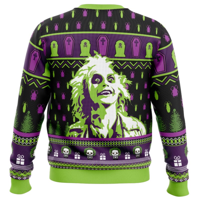 Smile Beetlejuice Ugly Christmas Sweater - Image 2