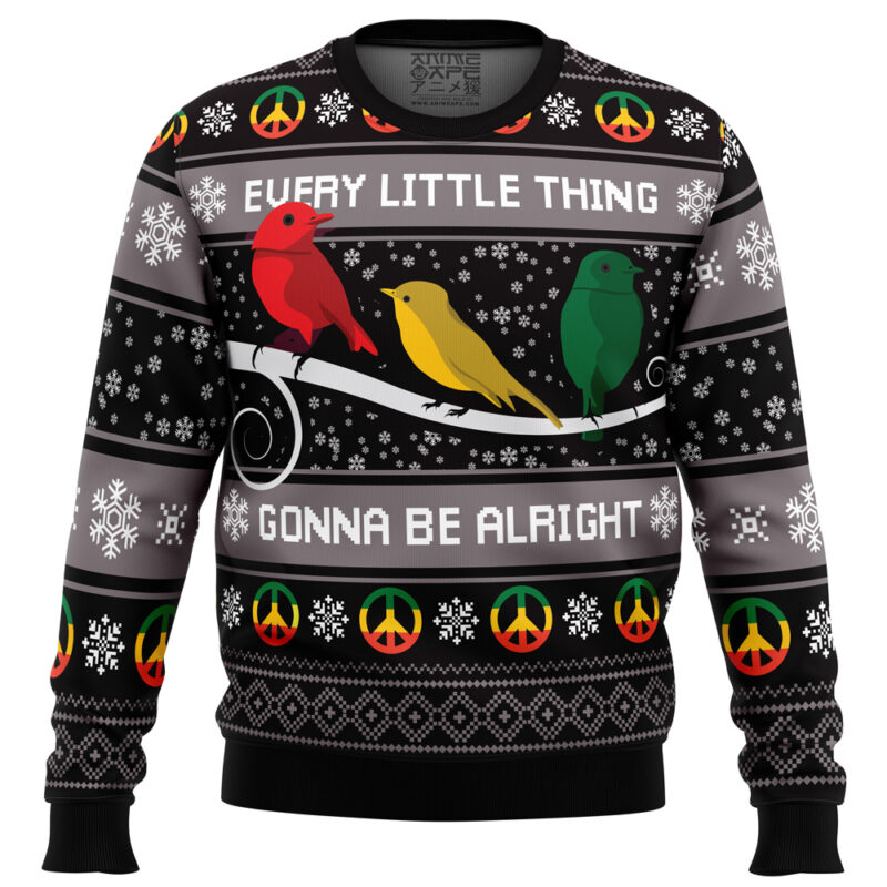 Three Little Birds Bob Marley Ugly Christmas Sweater