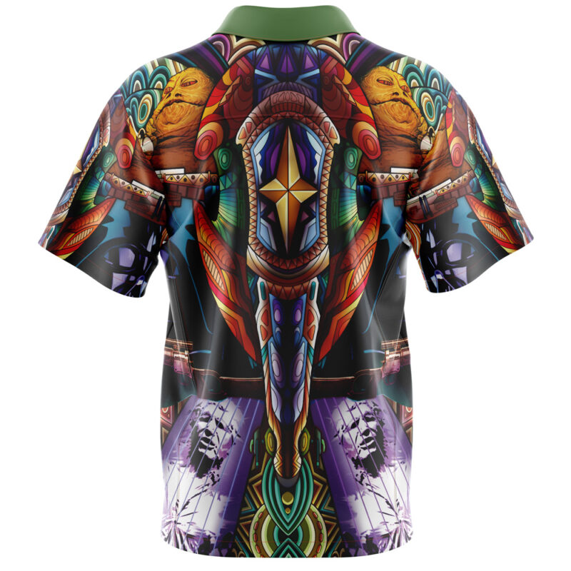 Trippy Boba Fett Star Wars Button Up Hawaiian Shirt - Image 2