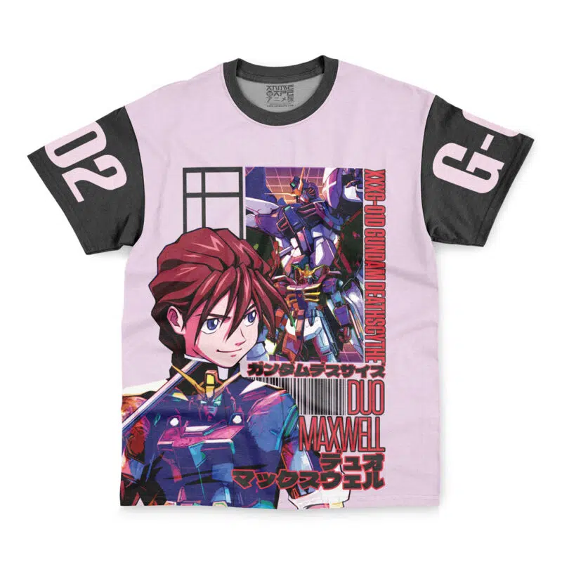 Deathscythe x Duo Maxwell Gundam Wing Endless Waltz Streetwear T-Shirt - Image 2