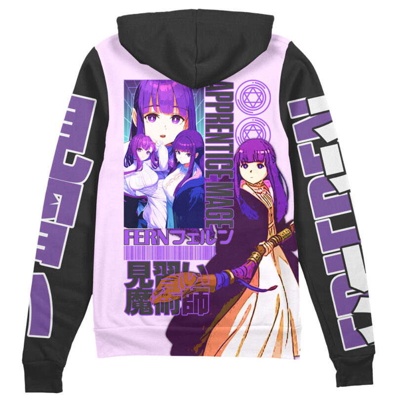 Fern V2 Frieren Beyond Journey’s End Streetwear Zip Hoodie Jacket