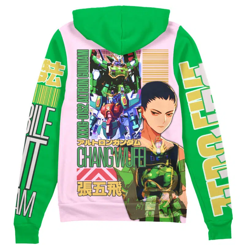 Nataku x Chang Wufei Gundam Wing Endless Waltz Streetwear Zip Hoodie Jacket