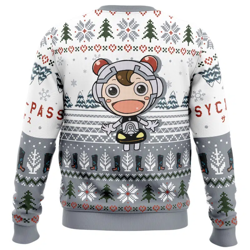 Clean Town Clean People Psycho-Pass Ugly Christmas Sweater - Image 2