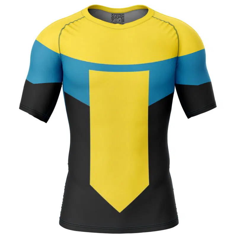 Invincible Short Sleeve Rash Guard Compression Shirt