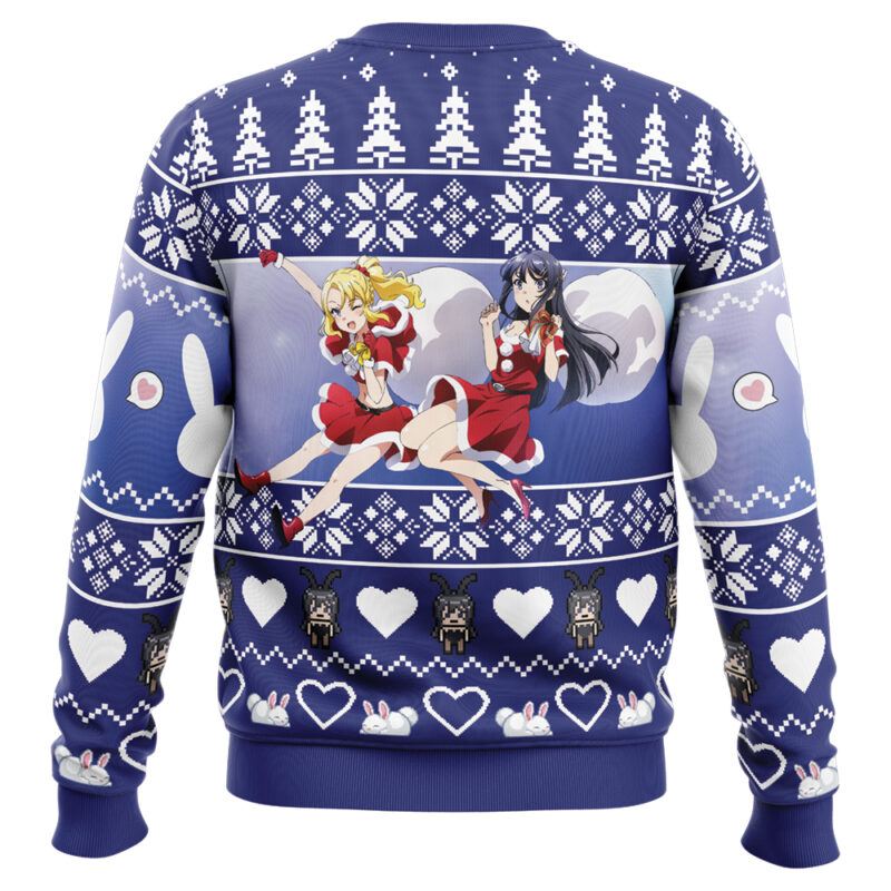 Nodoka & Mai Rascal Does Not Dream of Bunny Girl Senpai Ugly Christmas Sweater - Image 2