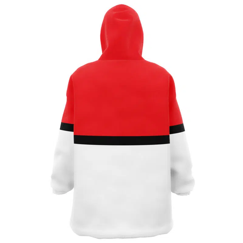 Pokeball Pokemon Snug Oversized Blanket Hoodie - Image 3
