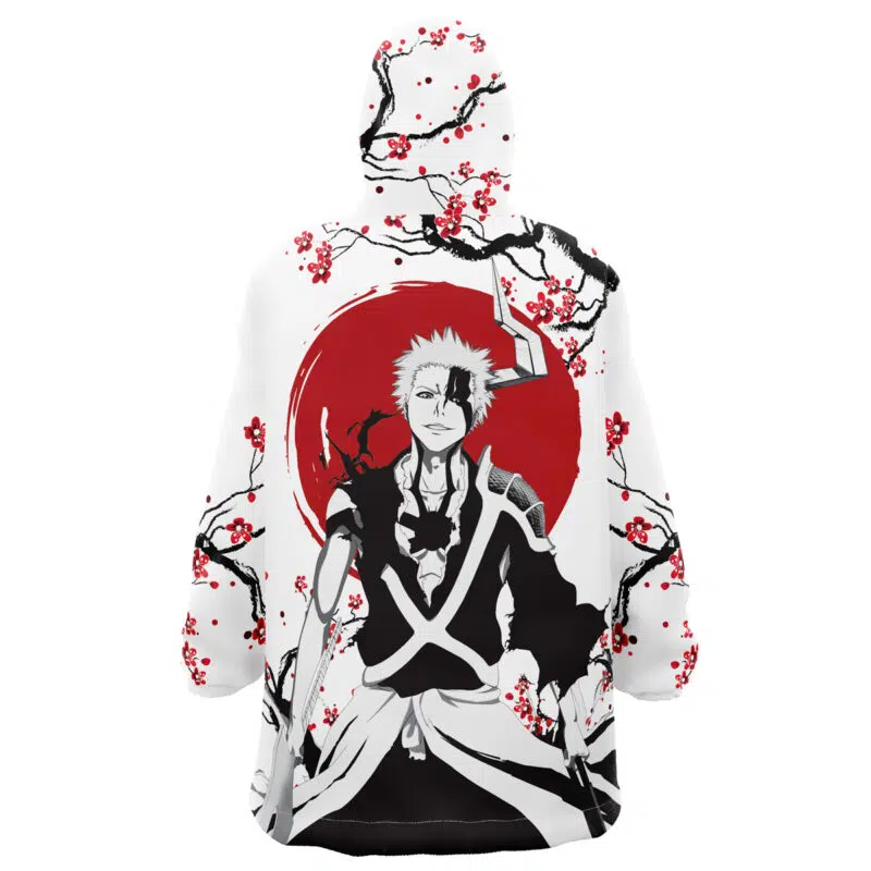 Ichigo Kurosaki Cherry Blossom Bleach Snug Oversized Blanket Hoodie