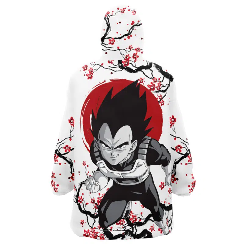 Vegeta Cherry Blossom Dragon Ball Snug Oversized Blanket Hoodie