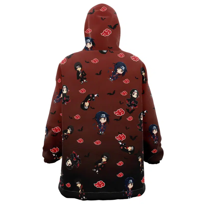 Itachi Uchiha Pattern  Snug Oversized Blanket Hoodie - Image 3